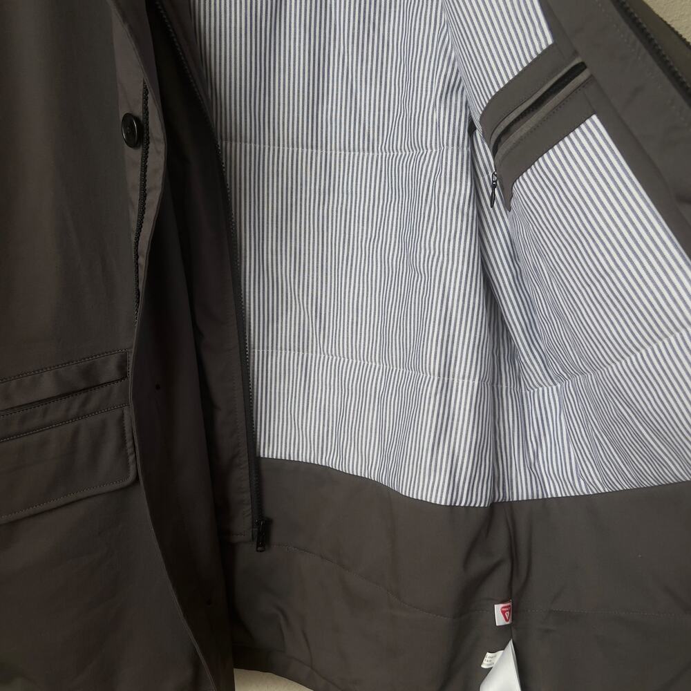 J.Crew Fulton Prima-loft Full Zip Overcoat Jacket Gray Men Size XL - Picture 7 of 16